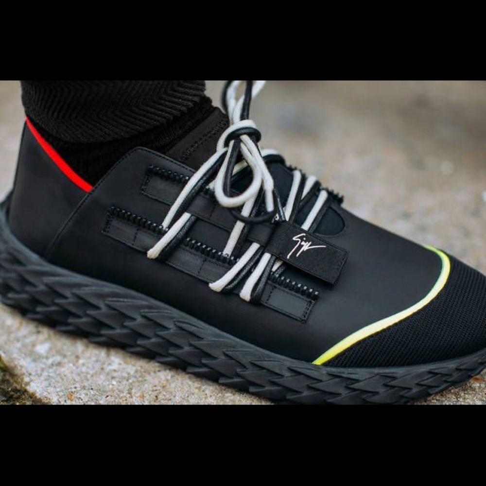 giuseppe zanotti NIB designer black leather runner - Picture 7 of 12
